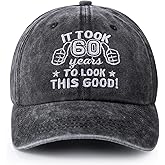 40th 50th 60th 70th Birthday Gifts for Men, Vintage Happy Birthday Gift Ideas Baseball Caps Adjustable, Funny Birthday Hats
