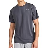 Reebok Mens Start-up Short Sleeve Crewneck T-Shirt, Standard Fit, Lightweight Stretch Poly Cool Touch Jersey Fabric