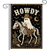 DIMIDIUM Halloween Garden Flag Western Cowboy Ghost Yard Decor 12x18