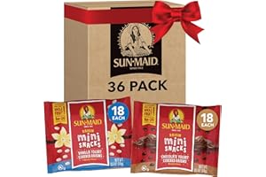 Sun-Maid Vanilla & Chocolate Yogurt Coated Raisins Variety Pack - (36 Pack) 0.5 oz Mini Snack-Size Bag - Yogurt Covered Dried Fruit for Holiday Snacks and Stocking Stuffers (Amazon Exclusive)