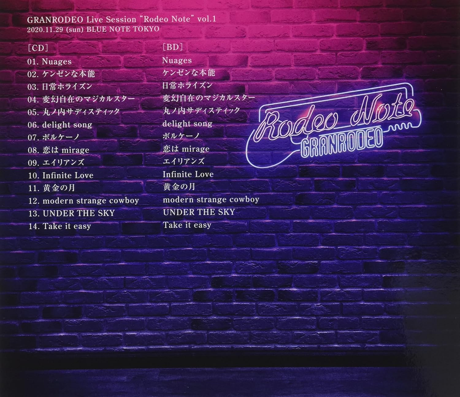 Amazon Granrodeo Live Session Rodeo Note Vol 1 初回限定盤 Cd Granrodeo アニメ ミュージック