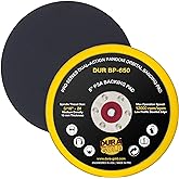 Dura-Gold Pro Series 6" PSA DA Sander Backing Plate Pad - Flexible Low Profile Edge, Dual-Action Random Orbital Sanding Pad, Vinyl Faced For Self-Adhesive Stickyback Sandpaper Discs - Auto Woodworking
