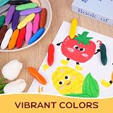 YPLUS Peanut Crayons for Toddlers 24 Color Non Toxic Easy Grip Washable view 6