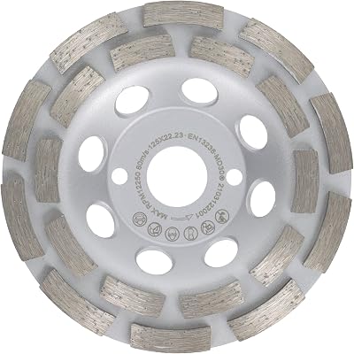Diamond Cup Grinder 125mm Concrete Universal 5" x 22.2mm Double Row
