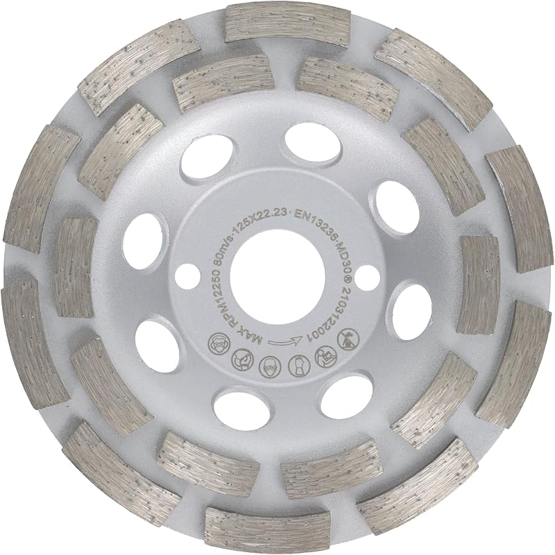 Diamond Cup Grinder 125mm Concrete Universal 5" x 22.2mm Double Row