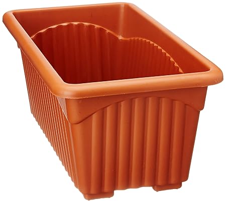 Easy Gardening Royal 2 Rectangle Pots - Terracotta Color Planter (Pack of Six)