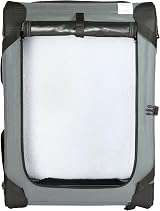 Amazon Basics 4-Doors Portable Soft-Sided Folding Travel Crate Grey S 66x46x46 view 6