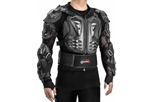 OHMOTOR Motorcycle Body Protective Jacket Armor Men, Motocross Riding Protective Gear,ATV Dirt Bike Chest Spine Protector