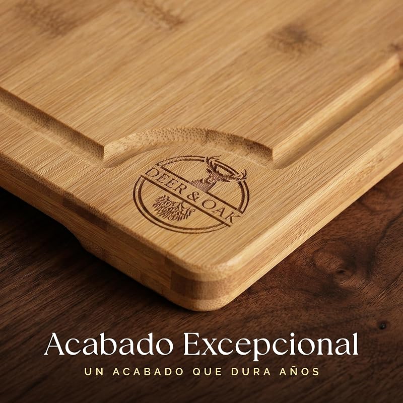 Set 3 Tablas de Cortar Bambú 33x24, 28x20 y 22x15 cm — foto 6 de 8