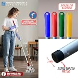 TDBS Colour Coded 120cm Aluminium Mop Handle Red Universal Fitting view 7