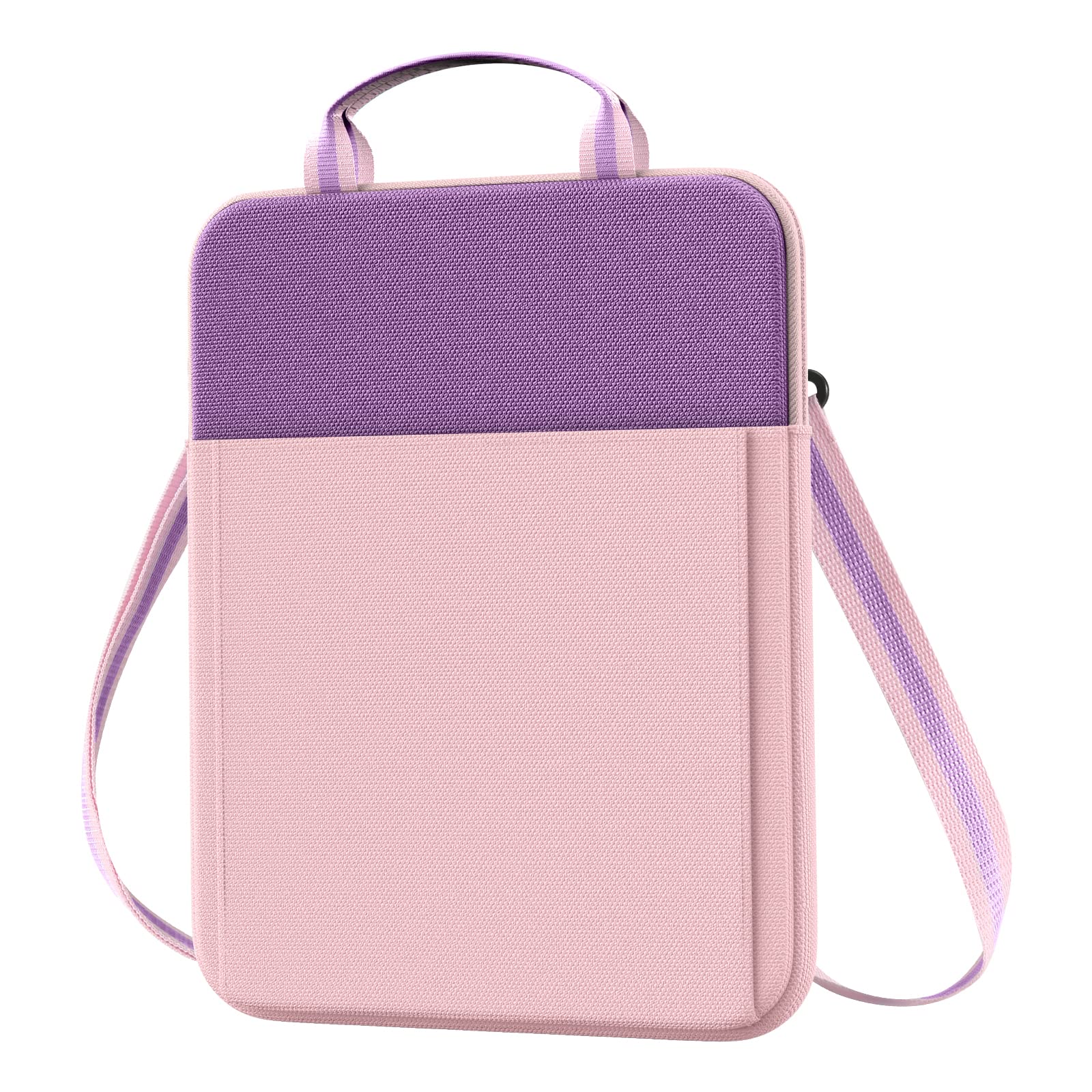 タブレットケース 小学生 ATiC タブレットバッグ ランドセル 11.6インチまで対応 PC収納 クロームブックケース ポリウレタン製 大容量収納 手提げバンド/肩ひも付き 全面保護 iPad 第11世代/iPad Air/Pro 11インチ/MacBook Air 11.6in/iPad 第10世代/Air5/4/10.2/mini7/SurfaceGo3/HPなど対応 Pink&Purple の商品画像