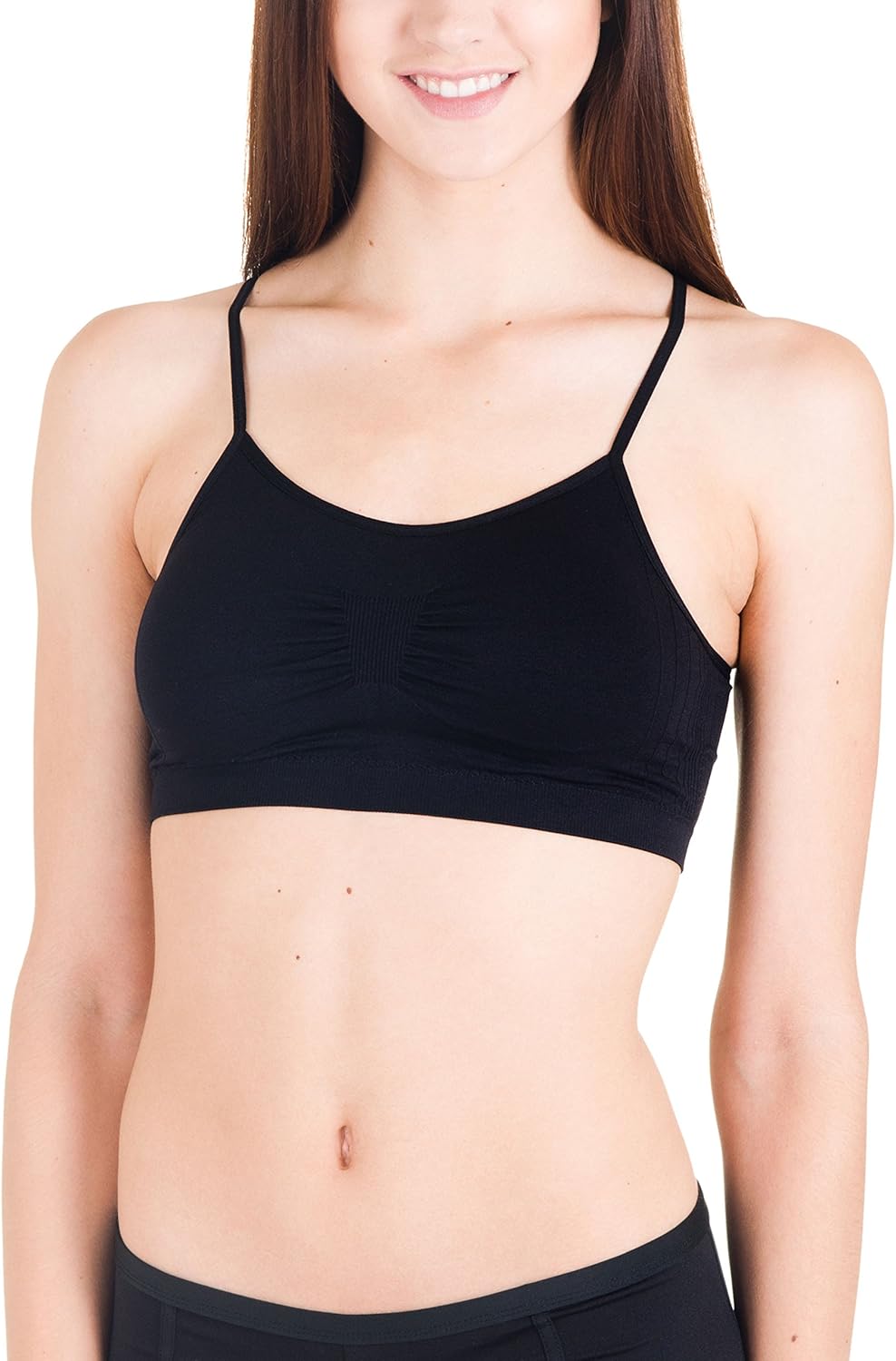 Kalon 4 Pack Nylon Spandex Removable Pads Comfort Seamless Bras at  Women’s Clothing store