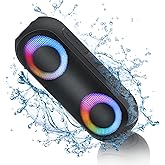NOTABRICK Bluetooth Speakers with Light, 30W for Indoor&Outdoor