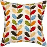 Brvsk Ornamental Needlepoint Kit for Adults and Beginners &mdash; Colors of Autumn 16&Prime;&thinsp;&times;&thinsp;16&Prime; with Clear, Precise Printed Design on Cotton Canvas; Includes 2 Needles, Yarn, and Easy-Read Chart