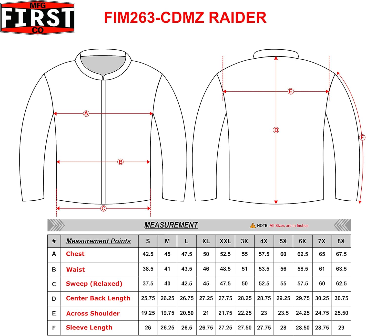 First MFG Co.- Raider - Men’s Motorcycle Leather Jacket |Men’s Leather Jacket for Ridding: Automotive