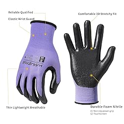 MANUSAGE Safety Work Gloves, Nitrile Work Gloves