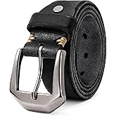 OZNDAS Genuine Leather Belt for Men Women Handmade Heavy-Duty Work Belt Leather Men's Belts | Jeans/Casual/Christmas Gifts