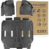 MAXPRO Floor Mats Custom Fit for 2021-2023 Chrysler Pacifica (Touring L, Touring L Hybrid) |1st & 2nd Row Complete Set | Heavy Duty All Weather Waterproof Floor Liner