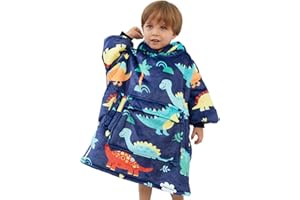 NOUKOW Wearable Blanket Hoodie Oversized Sherpa Blanket Sweatshirt Flannel Sweater Blanket with Large Pocket