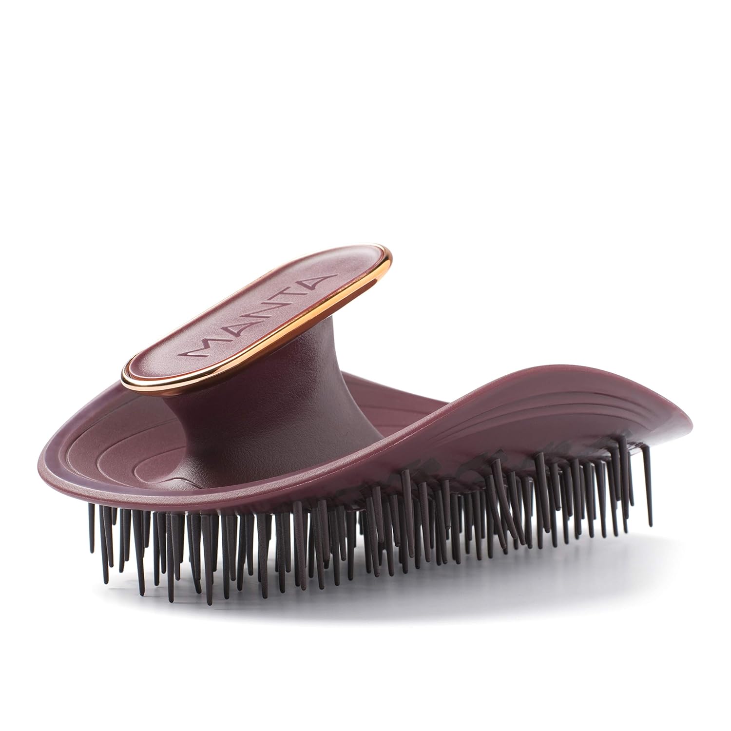 Manta Hair Hairbrush Burgundy Fully Flexible Hair