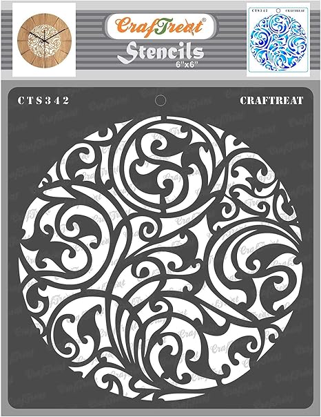 Download Mandala Design Bundle Scrapbooking Home Decor Fabrics 6 X 6 Inches Canvas Reusable Painting Template Stencil For Diy Crafts Bags Ablum Wall Hanging Card Making Craftreat Stencil Paper Craft Tools Home