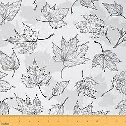Feelyou Leaf Branches Fabric by The Yard, Autumn