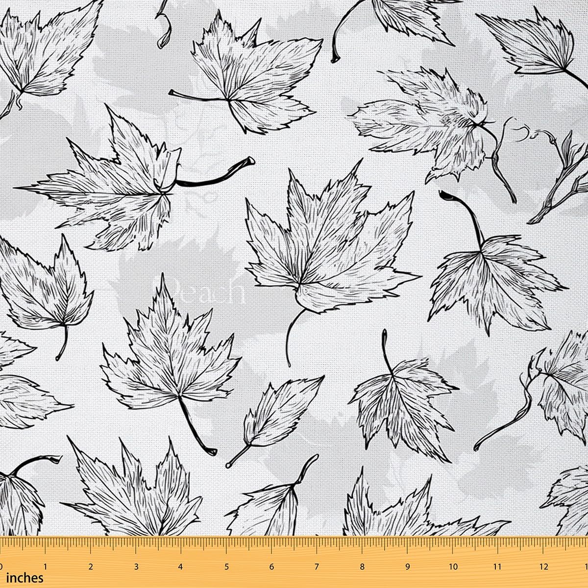 Feelyou Leaf Branches Fabric by The Yard, Autumn