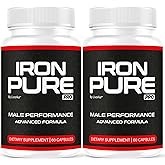 (2 Pack) Iron Pure Pro Capsules - Official IronPure Pro Advanced Premium Supplement for Men Support - Maximum Strength, All Natural Vitamins for Overall Health & Wellness, 120 Capsules for 2 Months