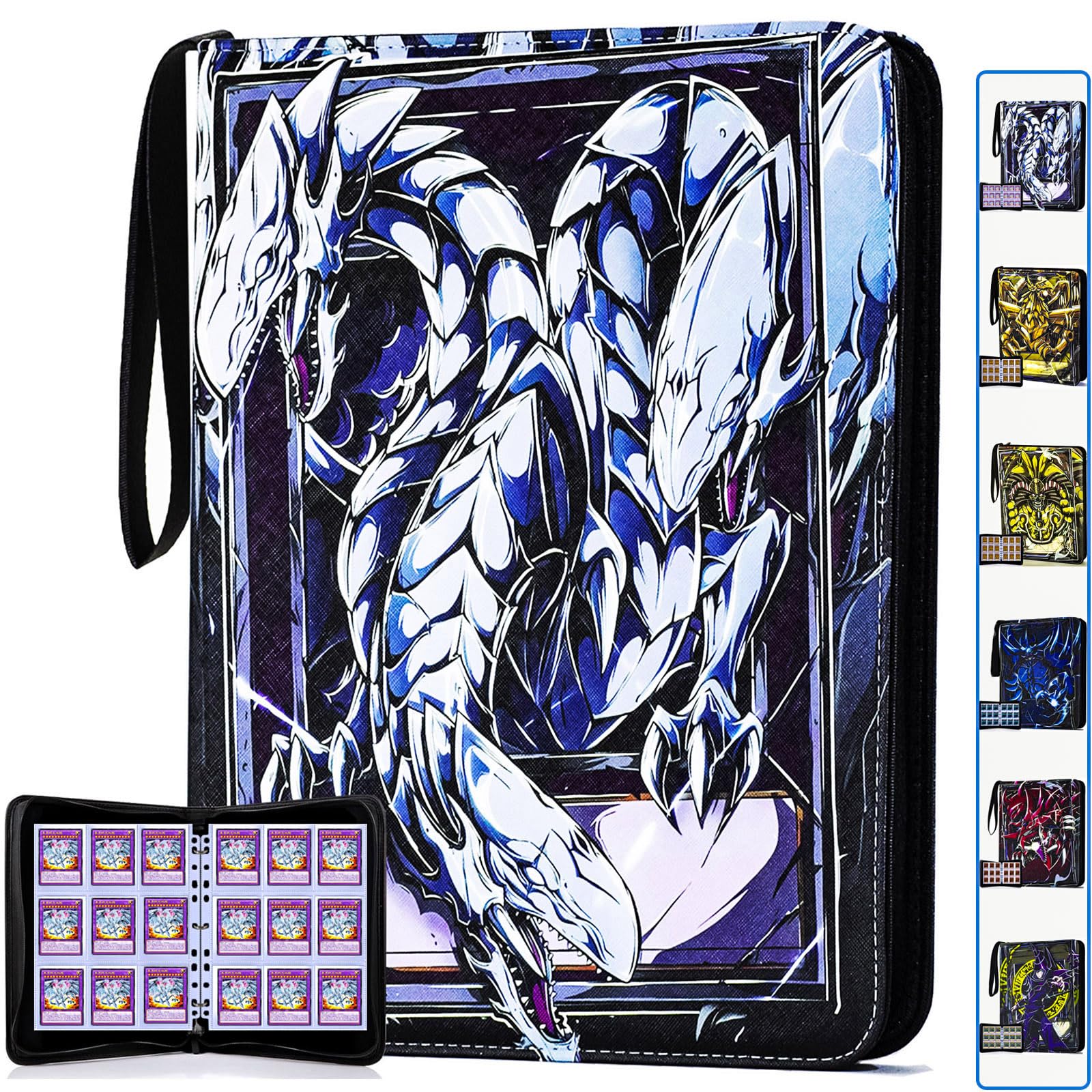 Trading Card binder for Y-G-O Cards- 990 Pockets, 990 Pockets White Dragon