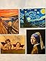LuxHomeDecor Set Di 8 Quadri Famosi Su Tela (40x30cm) – Da Van Gogh A Leonardo, Pronti Da Appendere - 3