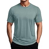 MAGCOMSEN Mens Workout Shirts Dry Fit Athletic Short Sleeve Tshirts Moisture Wicking Gym Running Performance Shirt