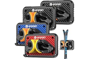UPSPORT Ski Rack 4Pack, Ski/Snowboard Wall Mount, Skateboard Wall Mount, Fits Any Ski/Snowboard, Holds Up to 100lbs, Winter Gear Organizer, Vertical Ski Storage Rack for Home & Garage