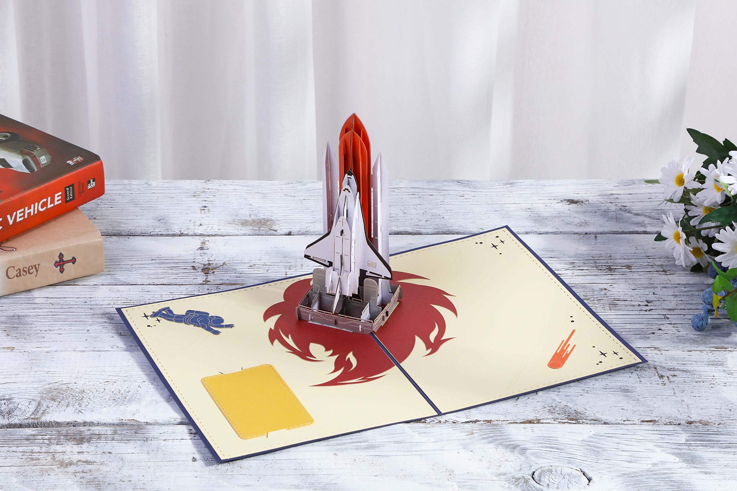 AITpop Gift Greeting Cards- Spaceship is Launching - Encouragement Card,Birthday Card,Graduation Card,Thank You Card,3D Pop Up Card