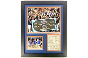 LEGENDS NEVER DIE, INC. Florida Gators | 2024-2025 Men's College Basketball Champions | Collectible Basketball Memorabilia | Framed Picture and Photo Collage Gifts | (Celebration, 12"x15", Framed)