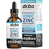 Zinc Supplements Liquid Drops Organic - Pure Organic Ionic Liquid Zinc Supplement Drops for Kids, Adults, Women & Men - Vegan, Skin Immune Support Supplements for Toddler Kids, Adults, Women, Men 4 Oz