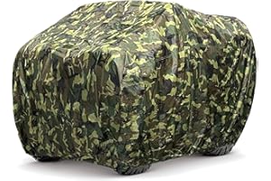 EliteShield Lightweight ATV Cover, Weatherproof Quad Cover, Water and Wind Resistant Four Wheeler Cover for Polaris Kawasaki Yamaha Suzuki Honda Arctic Cat Can-Am, Camo Color fits up to 86" Long