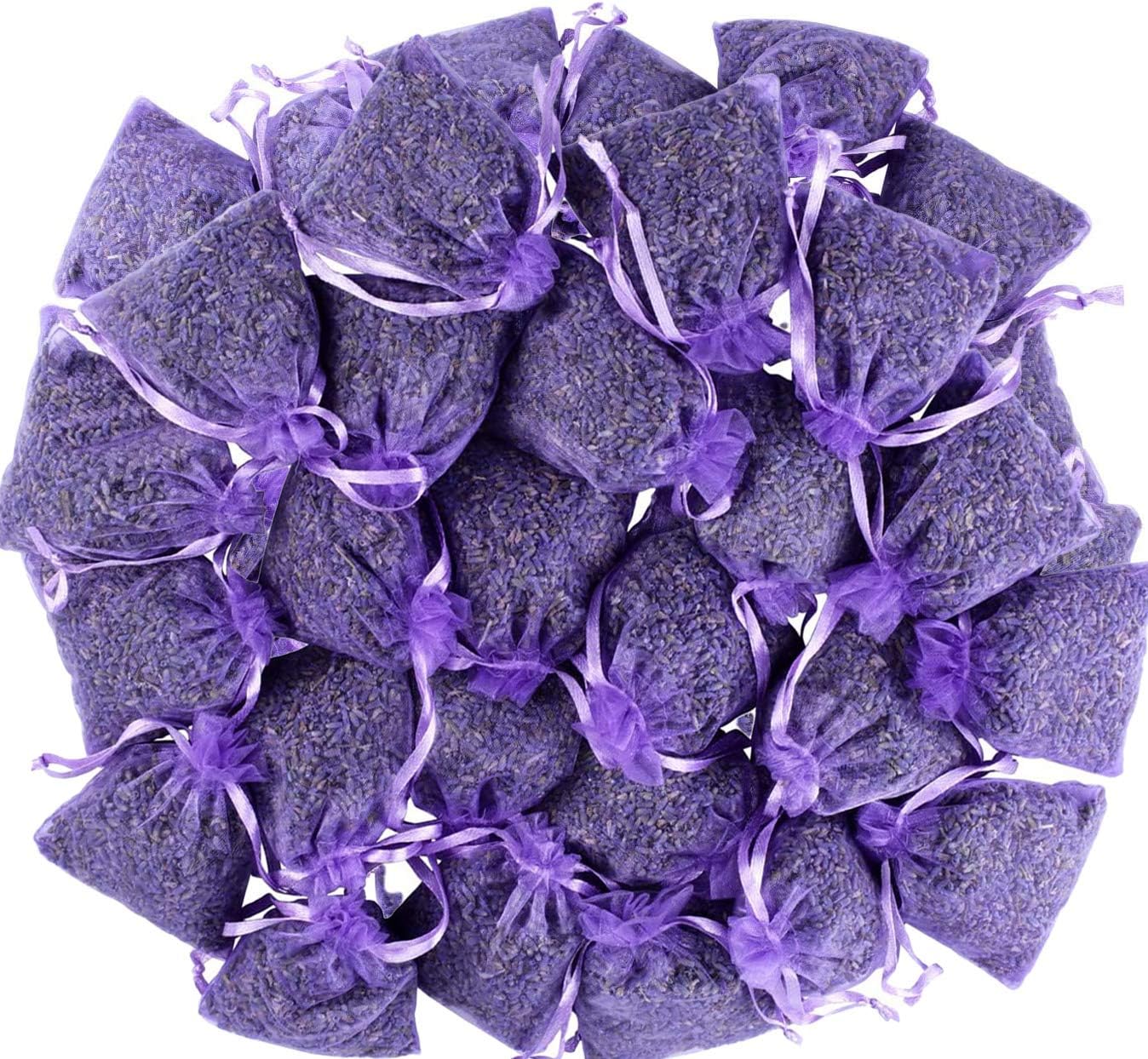 100% -25bags Natural Fragrant Lavender Filled Bags Wardrobe Freshener and drawer natural scent, Wardrobe moth proof deodorizer,