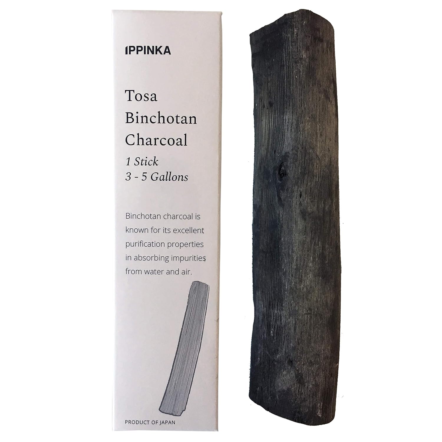 TOSA Binchotan Charcoal Sticks, 1 Stick, 1 Stick Filters 3-5 Gallons of Water