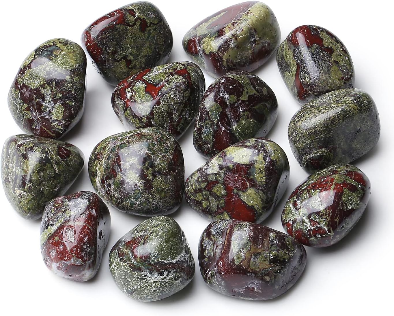 Indoor Fountains & Accessories - MAIBAOTA Dragon Bloodstone Tumbled Crystals Polished Stones Natural Gemstones Decorative Stones for Vase