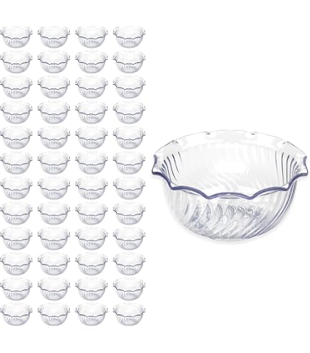 EcoQuality 6 oz Crystal Like Clear Plastic Bowls