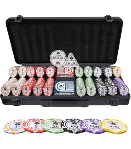 Amazon.com: JIESITE 14g Clay Poker Chips Set, 500 Poker