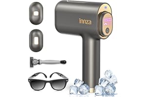 INNZA Laser Hair Removal Device with Sapphire Ice Cooling Function,Upgraded 999999 Flashes IPL Hair Removal Permanent for Women and Men,Depiladora Laser for Facial,Body, Bikini Line,Corded