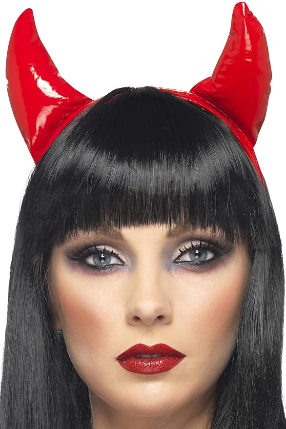 Smiffys PVC Devil Horns On Headband Red Smiffys Amazon.co.uk Toys