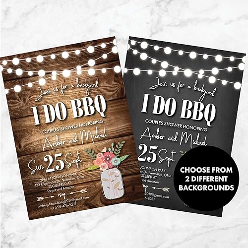 Amazon Com I Do Bbq Couples Shower Invitation I Do Bbq