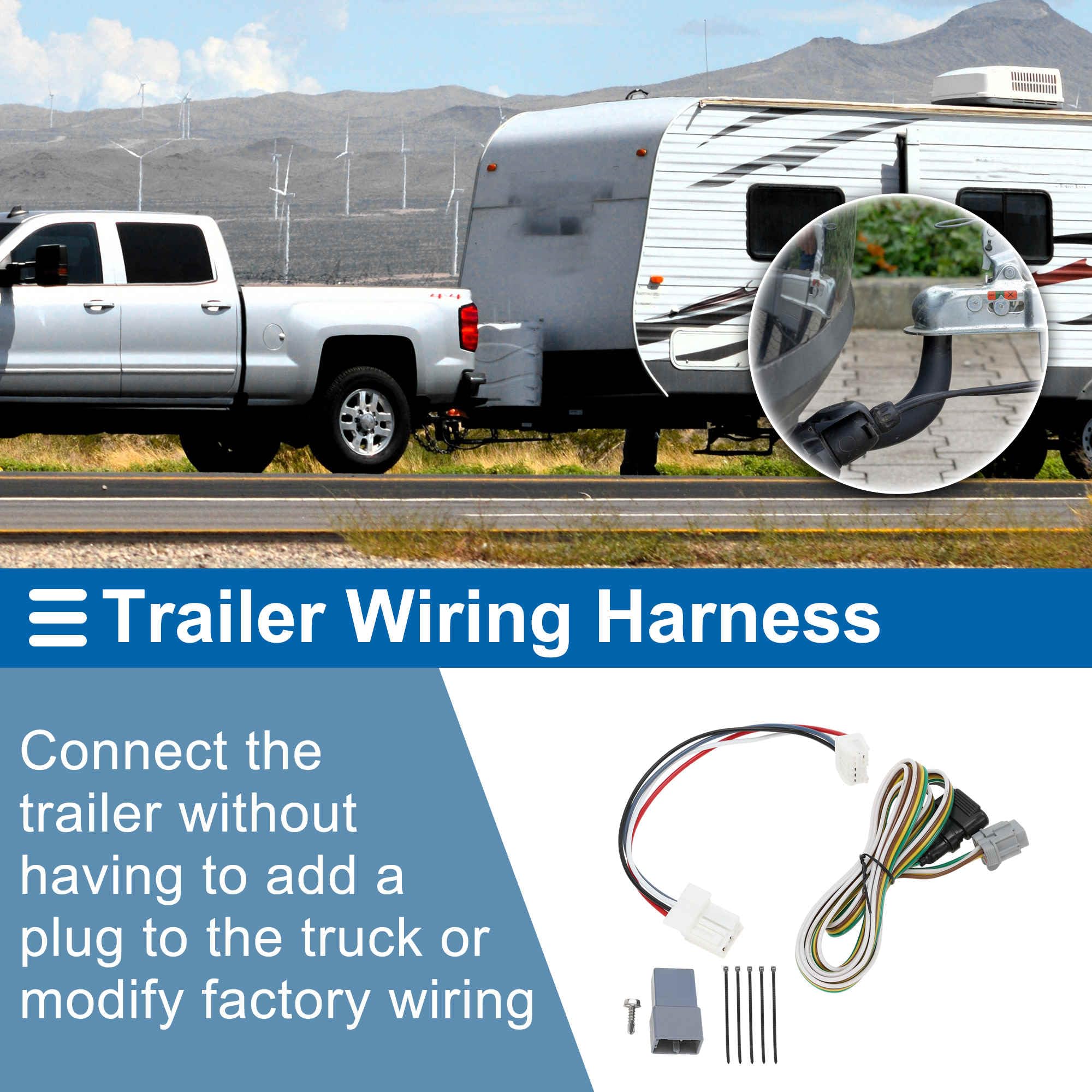 Condition photo showing New/Like New for hihaha 1 set 4 pin trailer wiring harness no.56520 towing hitch wiring for nissan pathfinder 2022-20