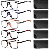 Lutonglenss TR90 Lightweight Sports Reading Glasses for Men,Computer Glasses Blue Light Filtering