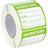 INKNOTE 600Pcs 2x2in Inventory Stickers Control Labels for Shipping Packing | Stickers for Moving Marking Organizing Notating Items, Handling Warehouse Management