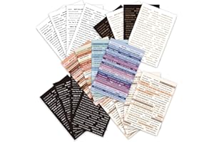 JUNKJWBZ Scrapbooking Supplies & Journaling Stickers - 20 Sheet Motivational Quote for Junk Journal, Bullet Journal, Scrapbook, Planner Accessories (Quote Stickers)