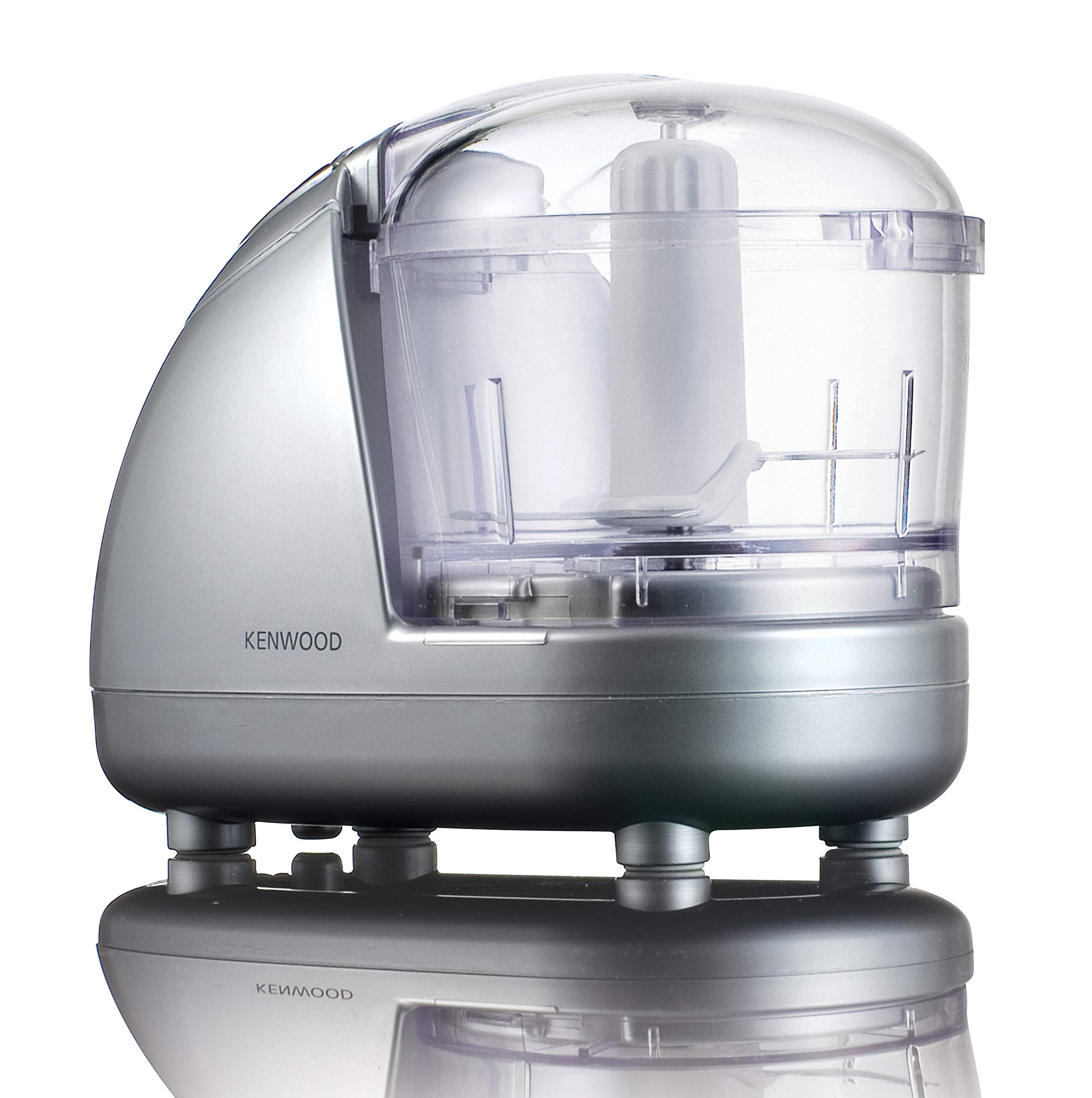 Kenwood CH185 Mini Chopper,0.35L dishwasher safe bowl, 2 speeds, rubber feet for stability, 300W, Silver