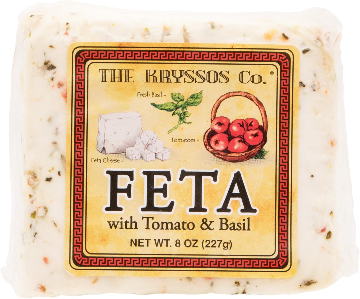 KryssosTraditional Feta Cheese with Tomato and Basil, 8 oz